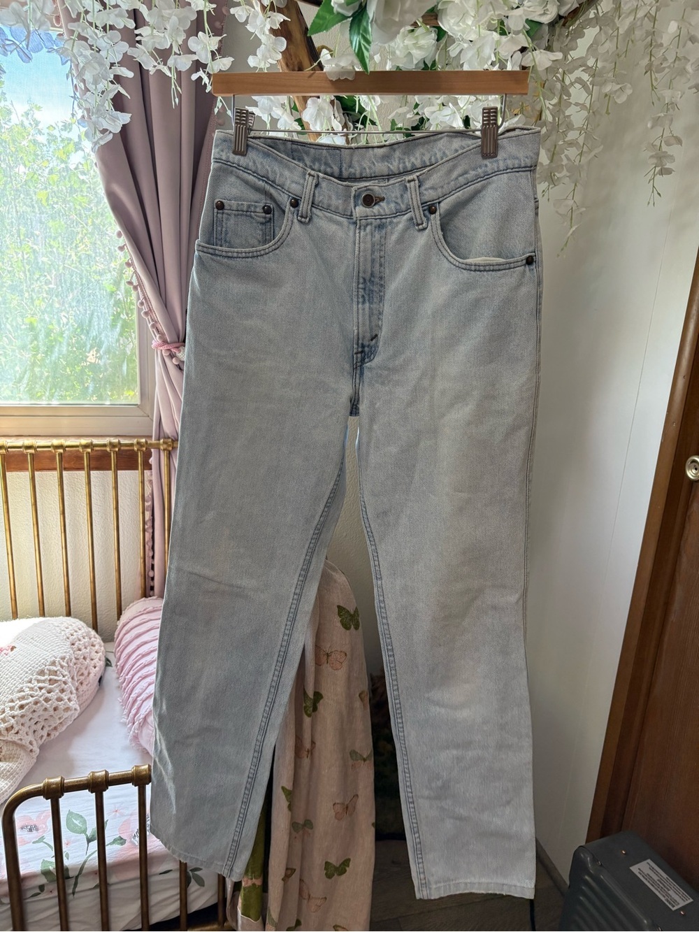 Levi's Faded Light Blue Straight-Leg Jeans
